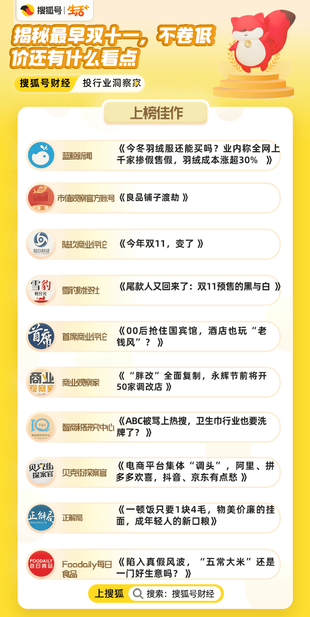 羽绒服生产成本要300元起、国宾馆才好玩、1块4就能饱餐一顿?|行业洞察家